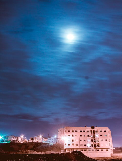 Foto d'estoc gratuïta de àngels blaus, cel nocturn, ciutat de nit