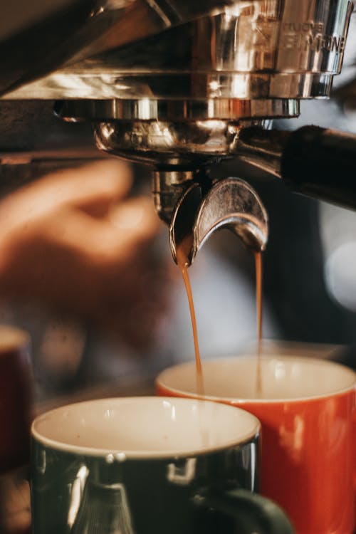 Coffee Machine Pouring Coffee