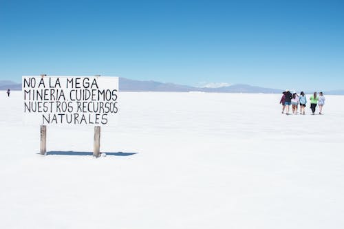 Tourist Walk on Salt Flat