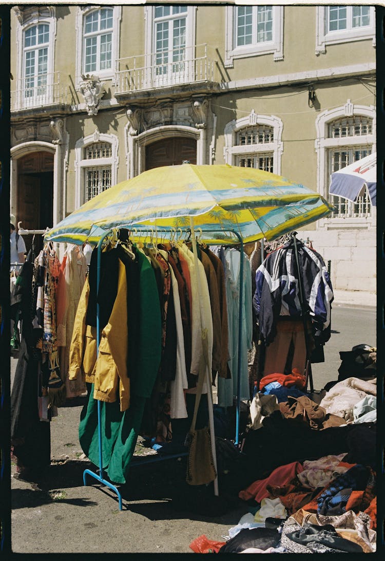 Market Stall With Clothes