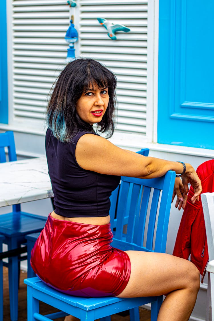 Woman Sitting On Chair