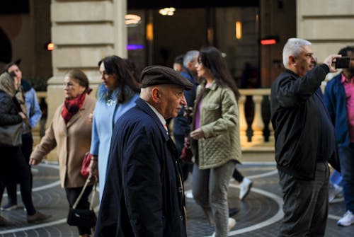 A Crowd in a Public Square in City 