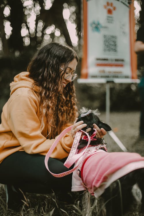 A Woman with a Puppy