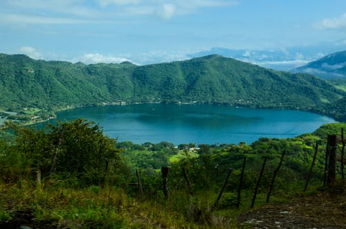 Green Hill over Lake