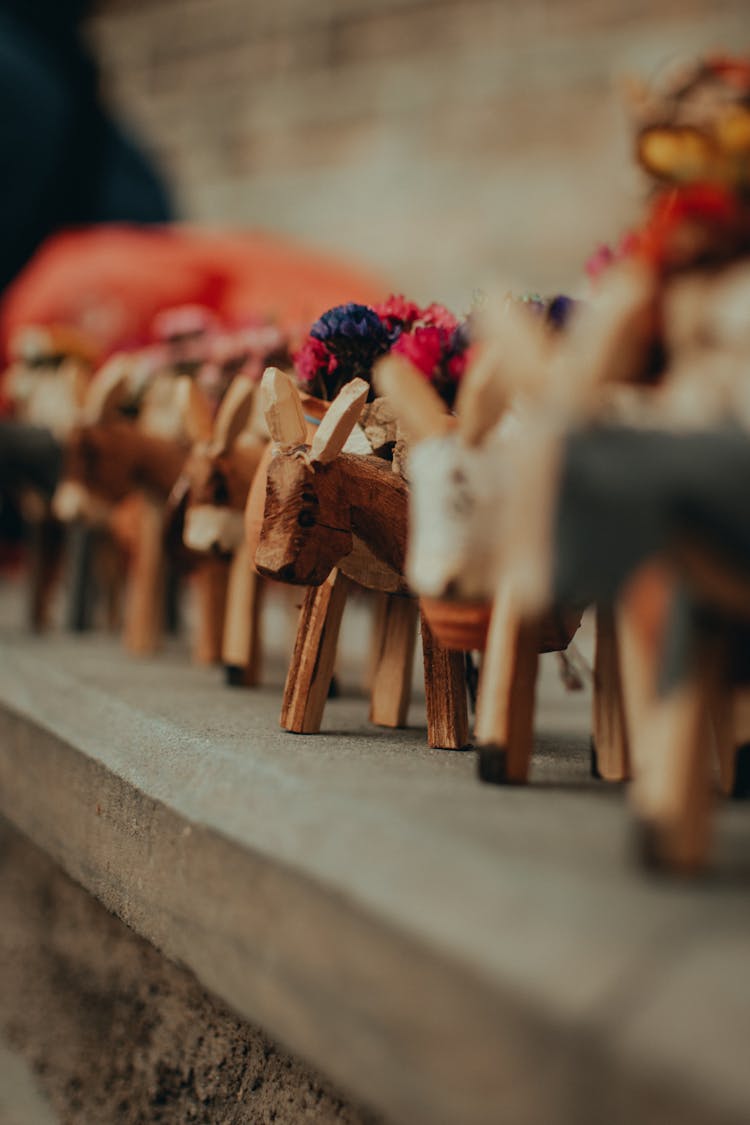 Close Up Of Wooden Toys