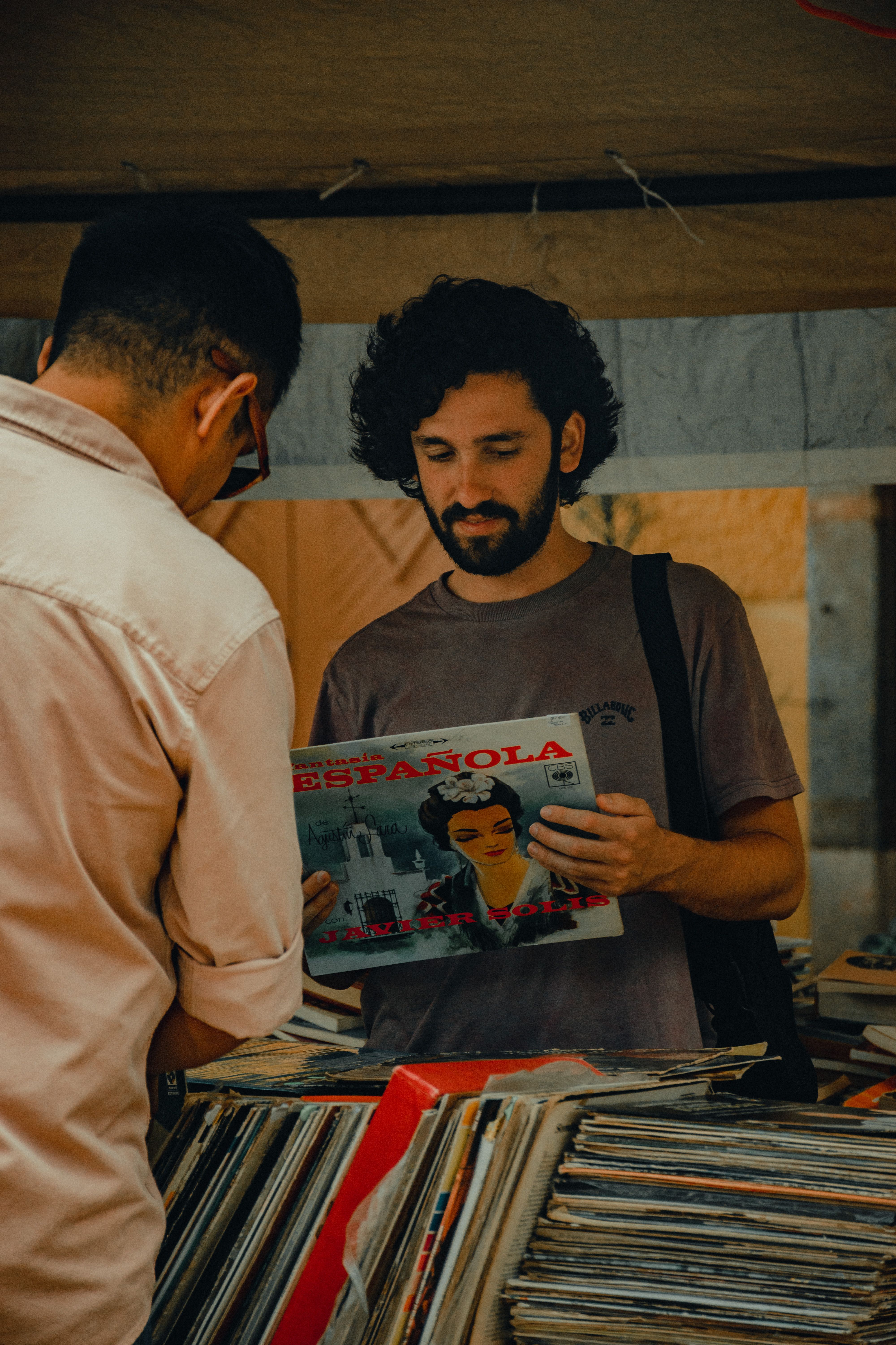 merchant with choice of records