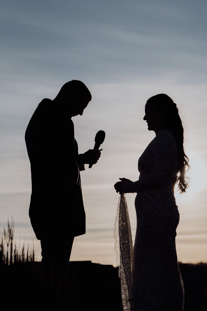 Silhouette de couple, ambiance mariage