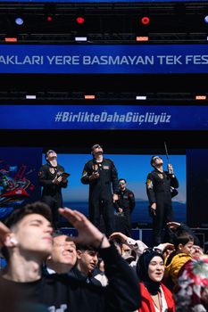 Exciting air show event during Teknofest in Istanbul, showcasing aviation and technology.