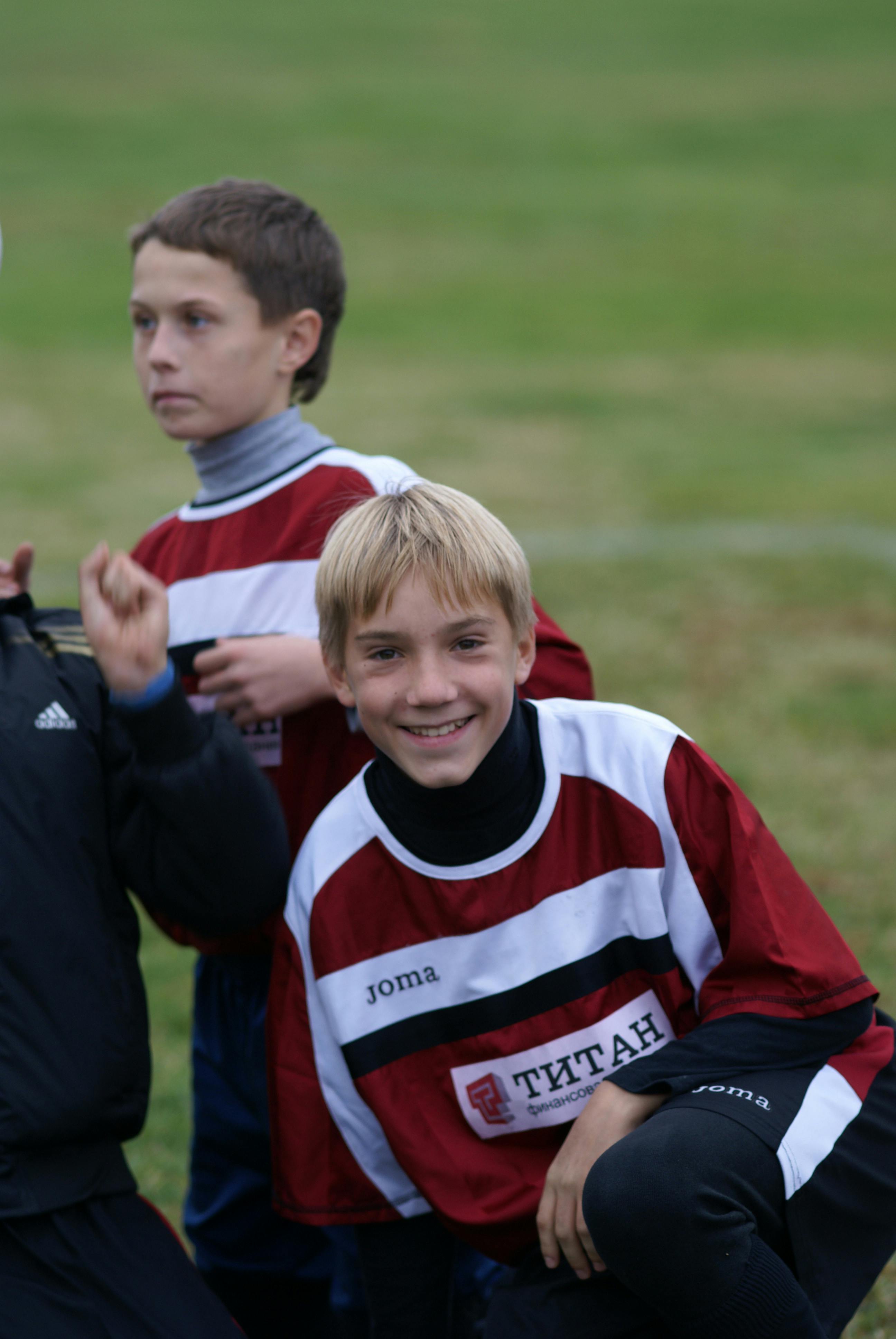 a group of boys posing for a picture