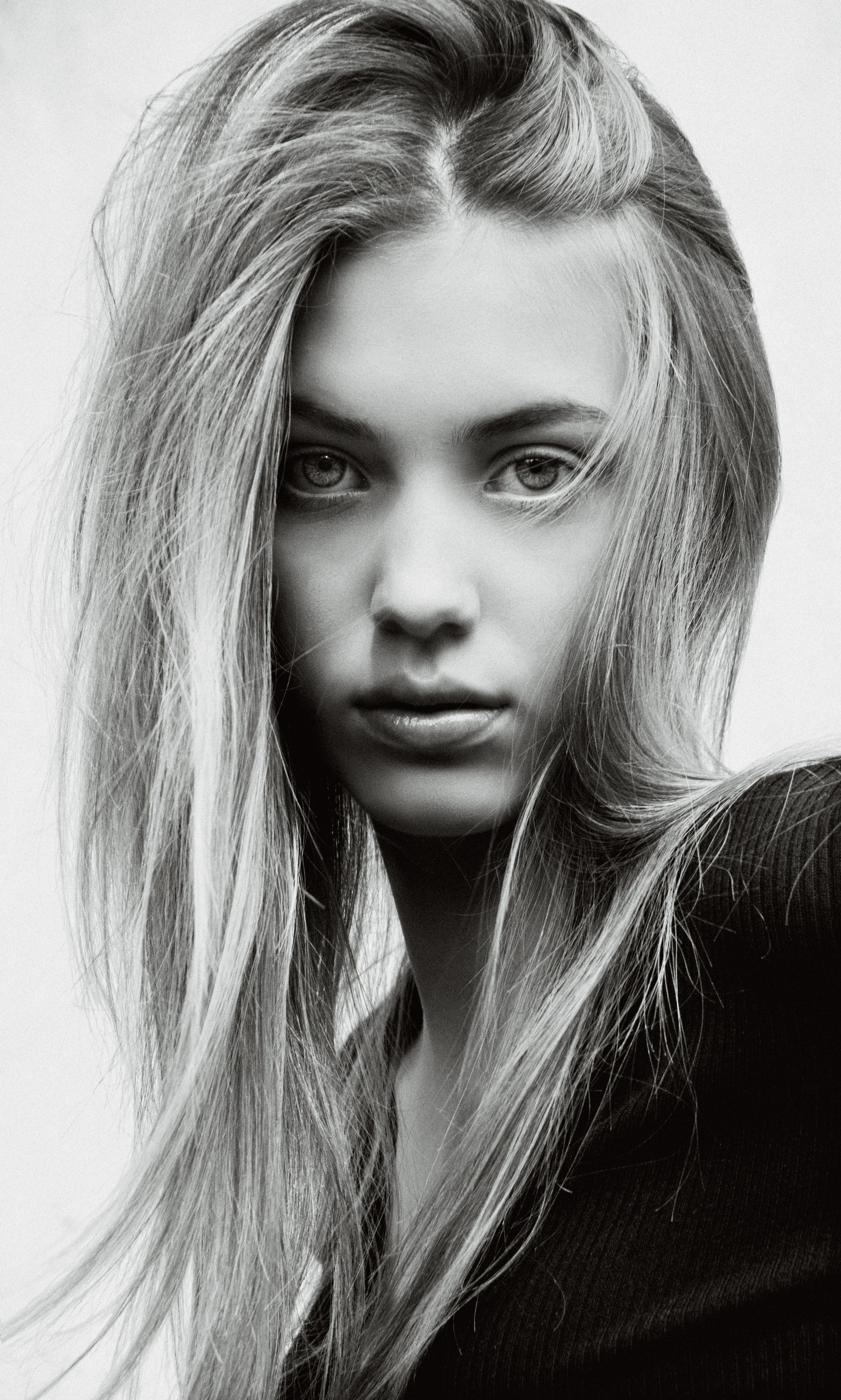 Black and White Portrait of a Young Woman · Free Stock Photo