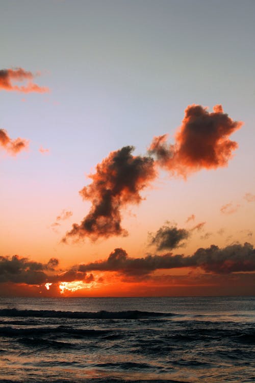 Dramatic Sunset Sky over the Sea 