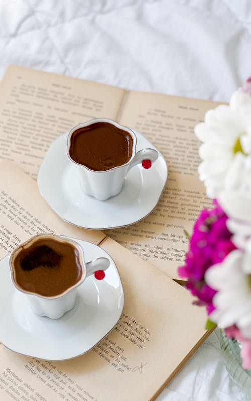 Coffee Cups on Books