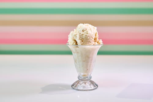 Ice Cream in a Dessert Glass Cup 