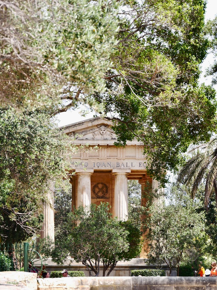 Trees Around Temple On Malta