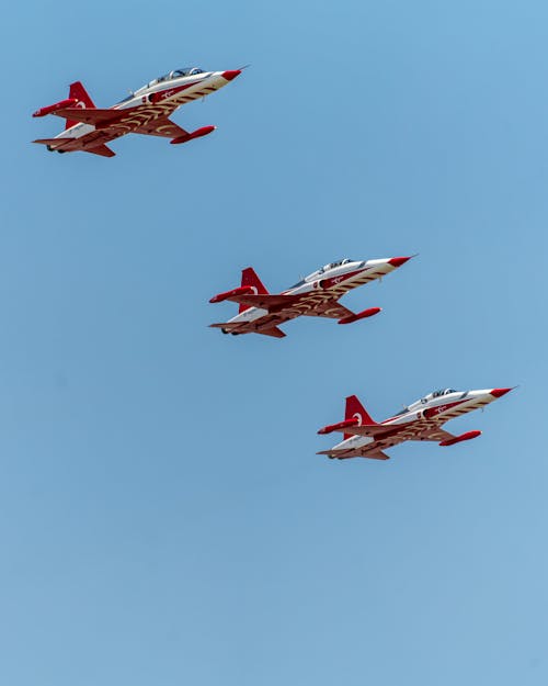 Jet Fighters in the Sky during an Air Show 