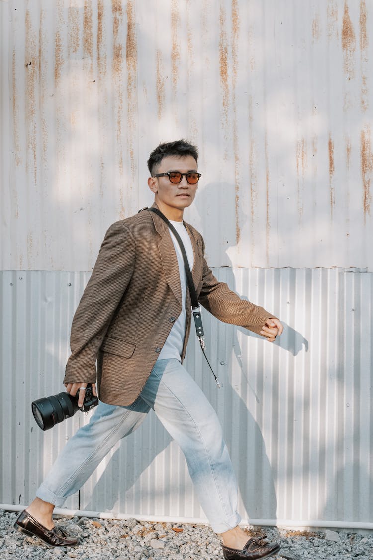 Man In Suit Walking