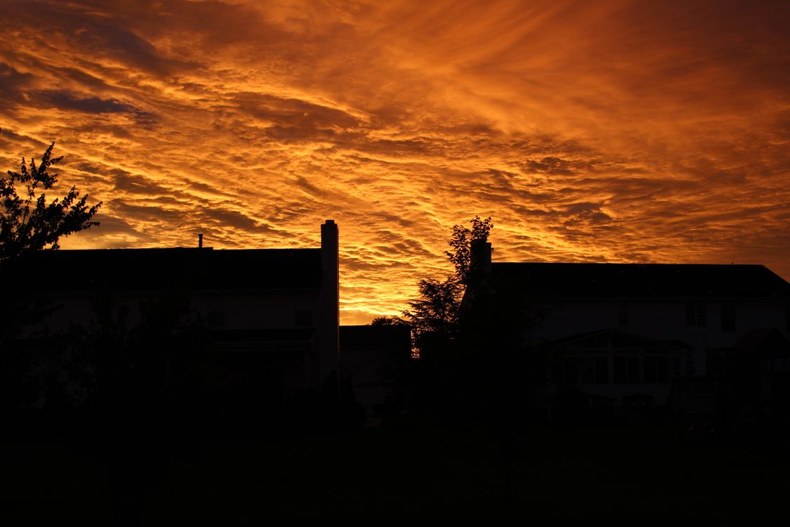 Silhouette of Buildings Under Orange Sky during Sunset · Free Stock Photo