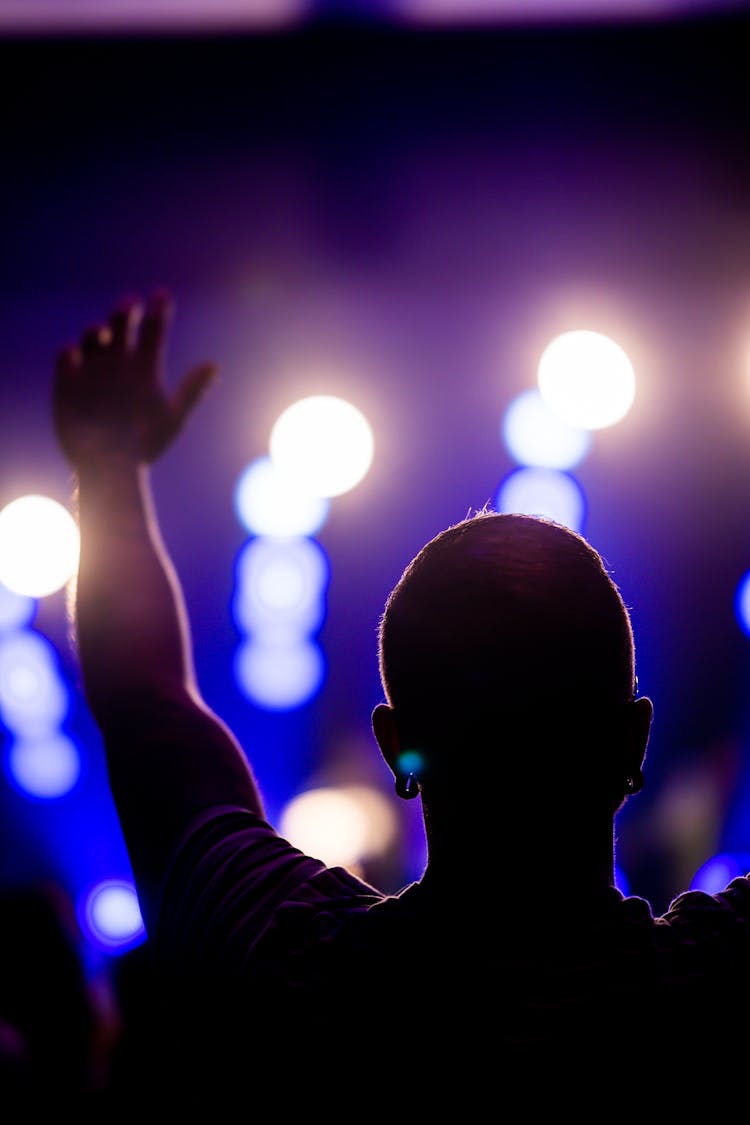 A Silhouette Of A Man At A Music Concert