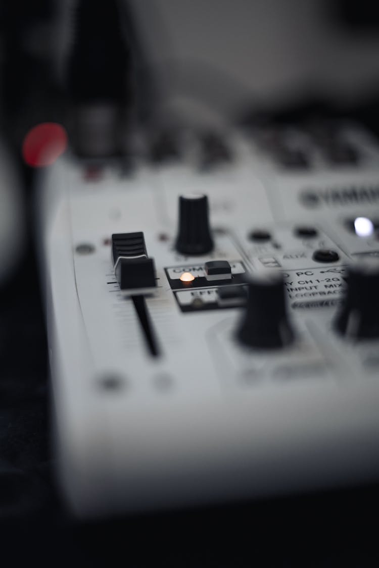 Close-up Of A Console With Switches And Buttons 