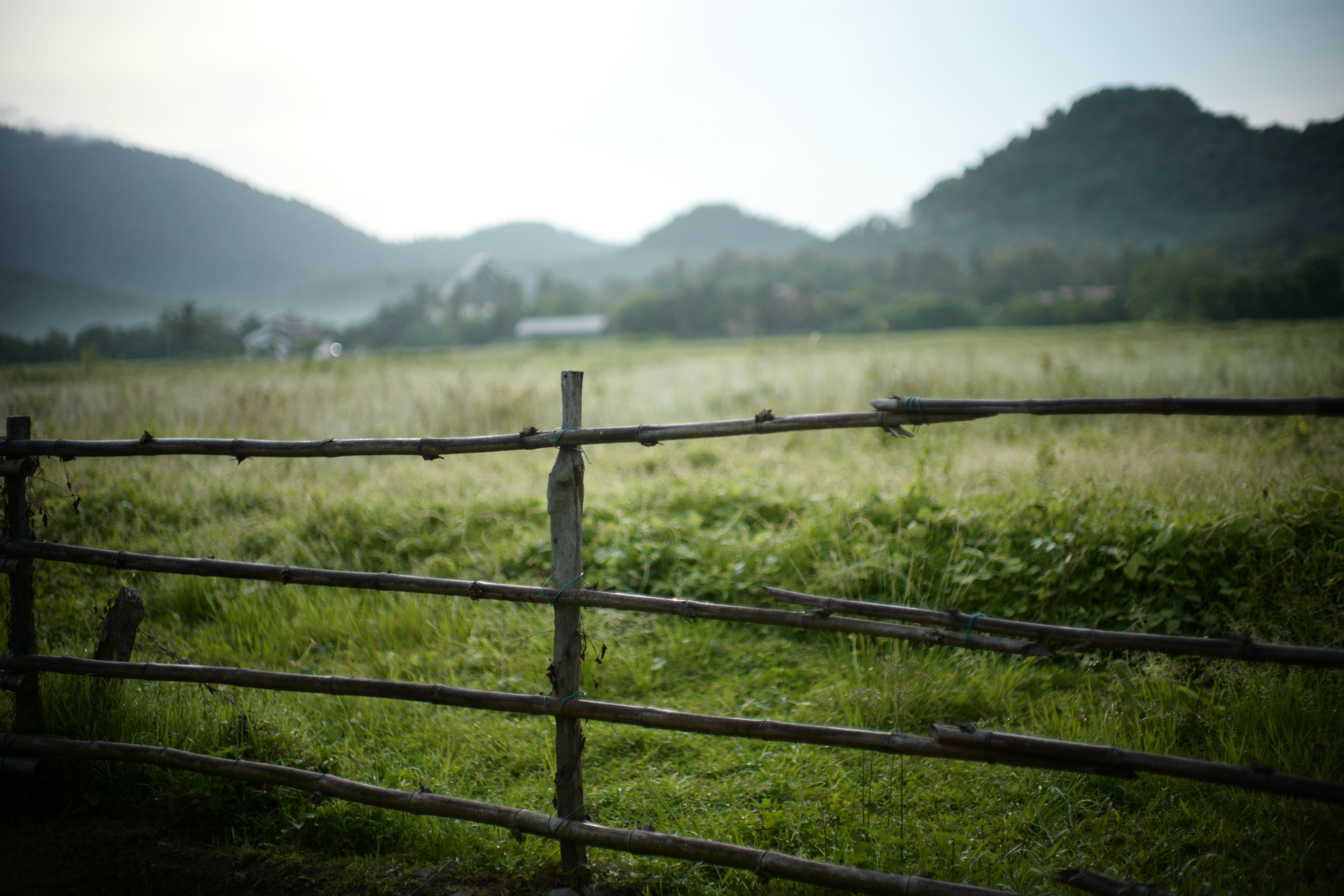 A Fence in a Countryside · Free Stock Photo