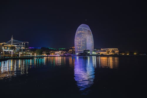 Sheraton Hot Spring Resort in Huzhou at Night