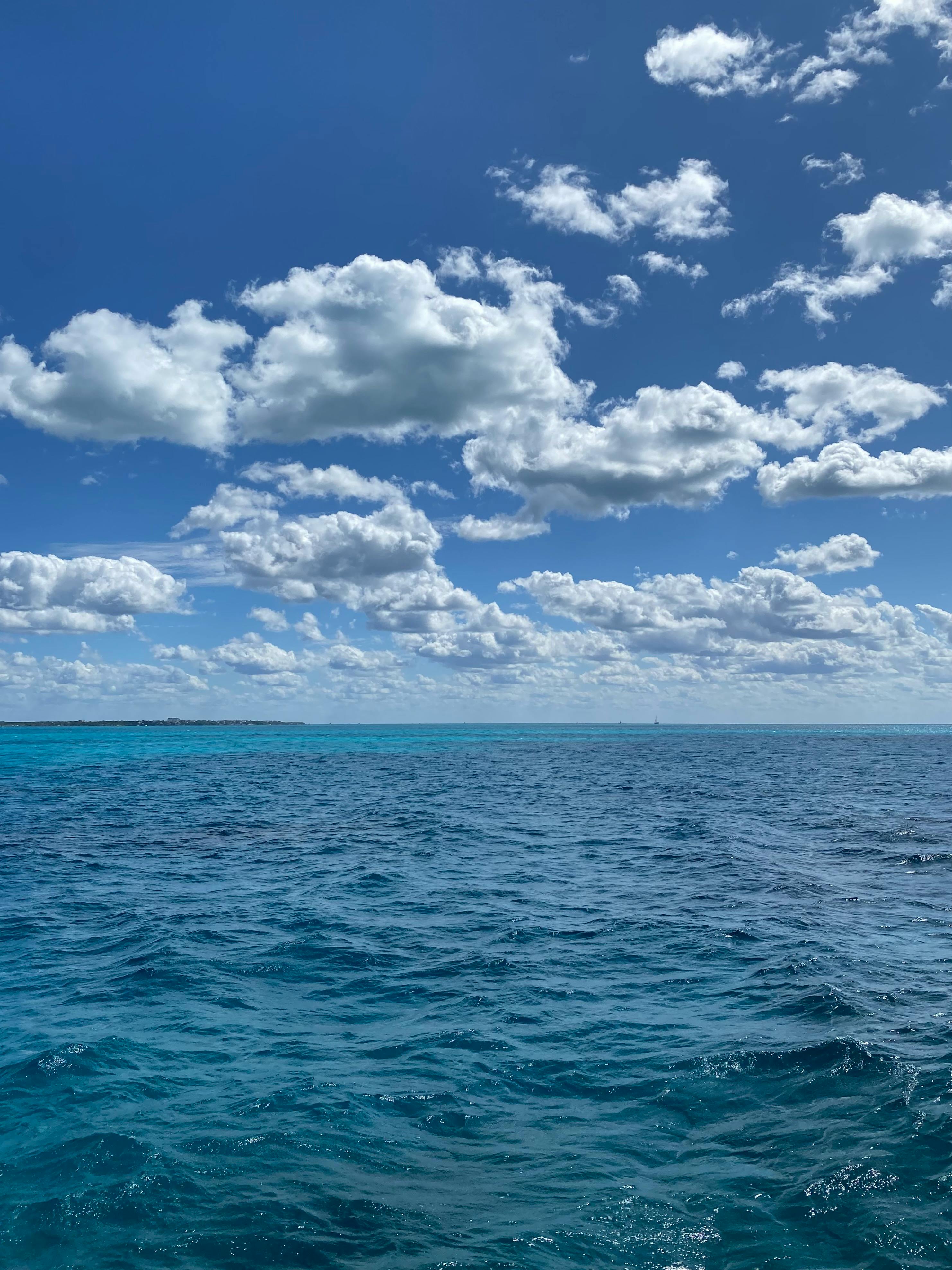 ocean, water, blue sky - horizon over water - seascape photography