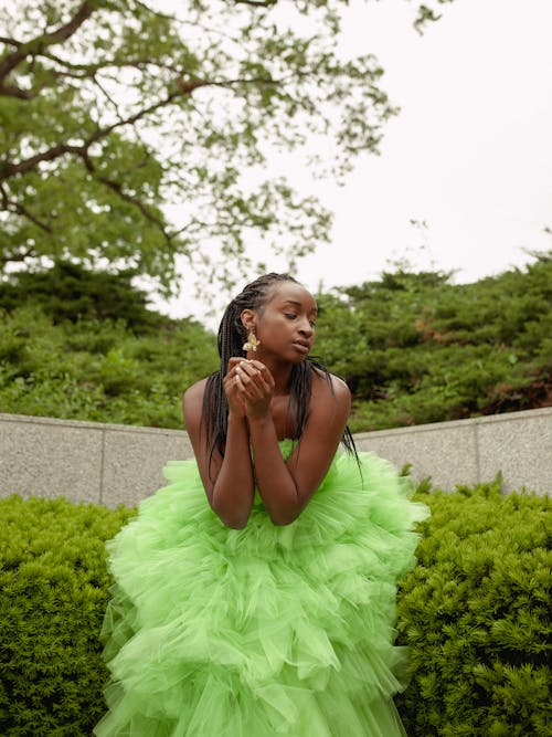 Foto stok gratis fotografi mode, gaun hijau, kaum wanita