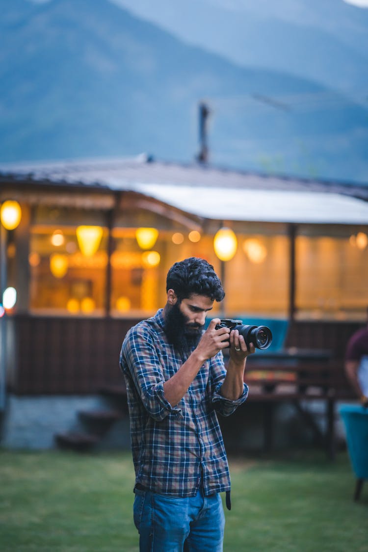 Bearded Photographer Taking Photos