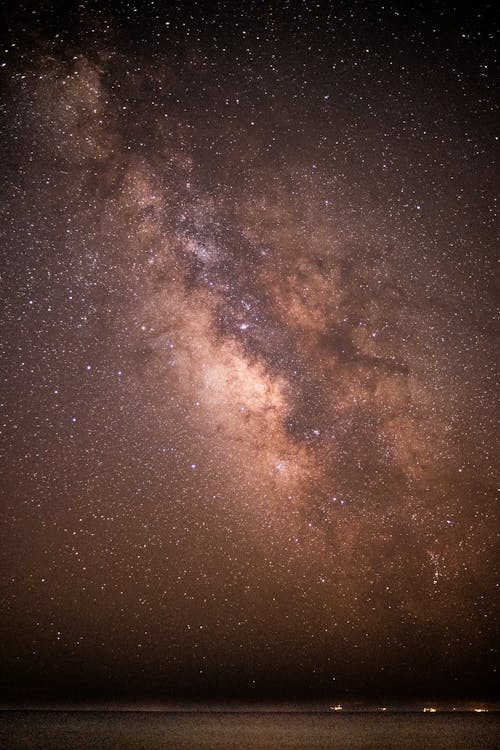 Milky Way and Stars on Night Sky