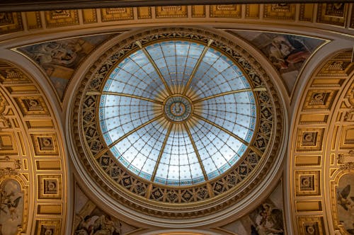 Ornate Glass Dome of the Prague National Museum