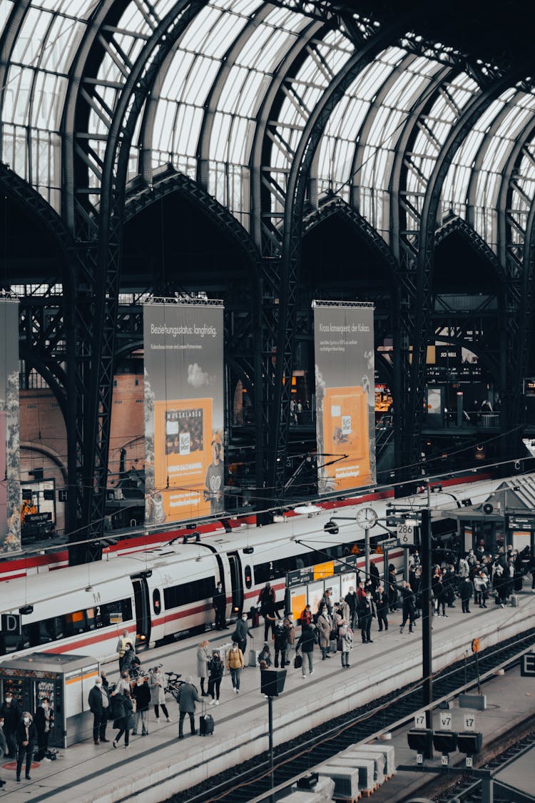 Train At Railway Station