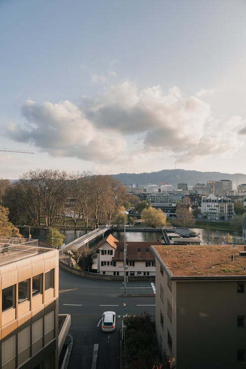 Gratis arkivbilde med bybygninger, fjell landskap, sveits