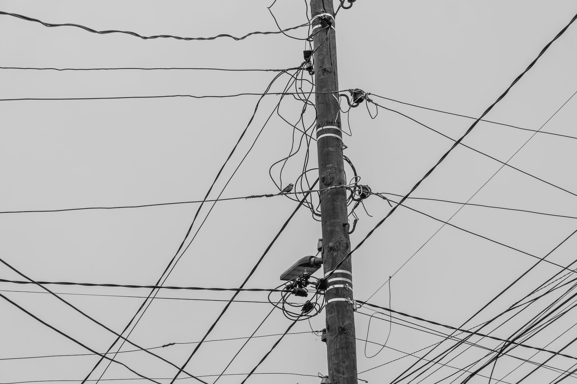Electricity Post with Cables