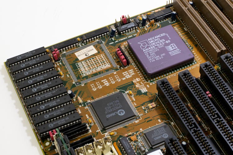 Close-up Of A Computer Motherboard 