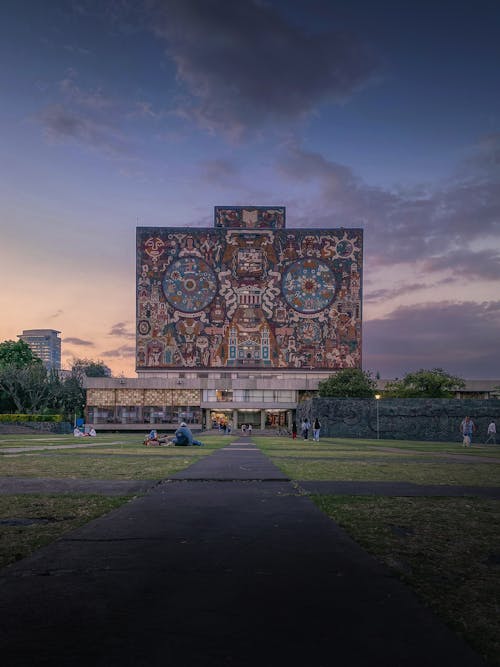 Facade of the Central Library of the University of Mexico Mexico City, Mexico 