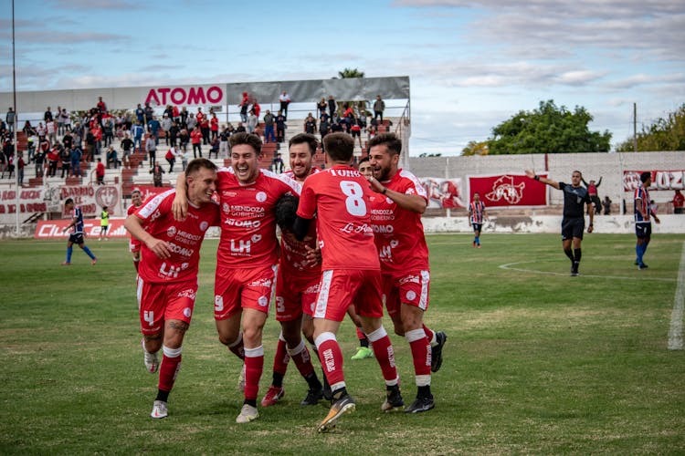 Happy Team After Scoring Goal