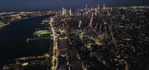 Aerial view new york city