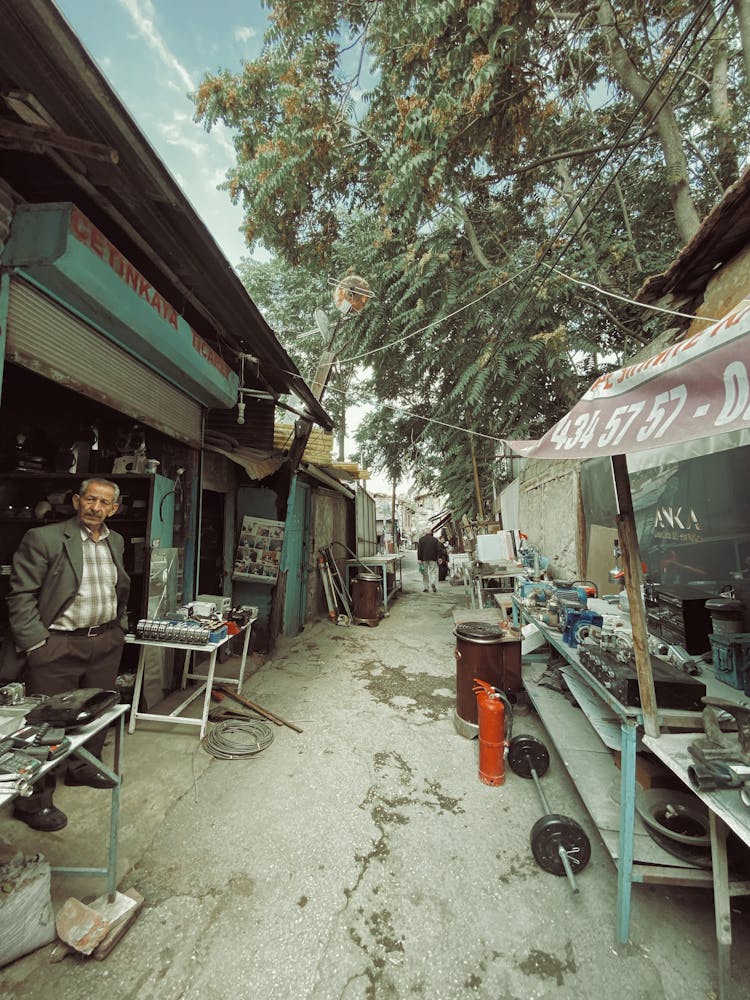 Alley With Bazaar In Turkey