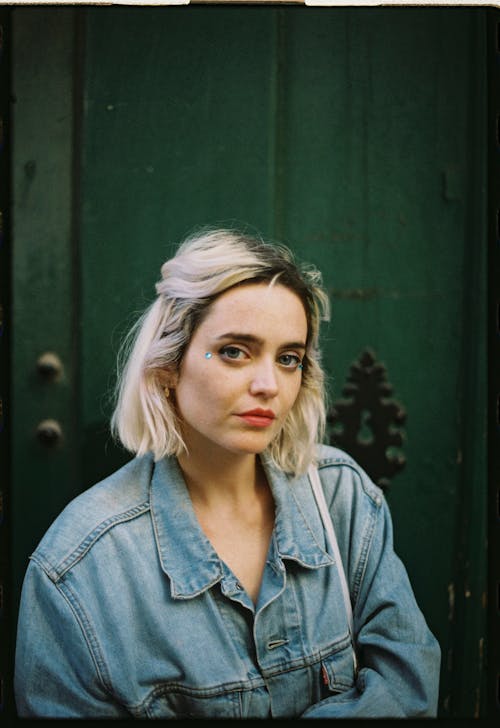 Woman in Denim Jacket