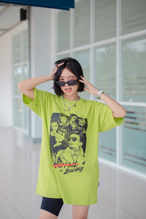 Woman in Green T-shirt
