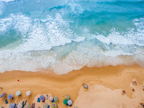 бесплатная Антенна пляжа Стоковое фото
