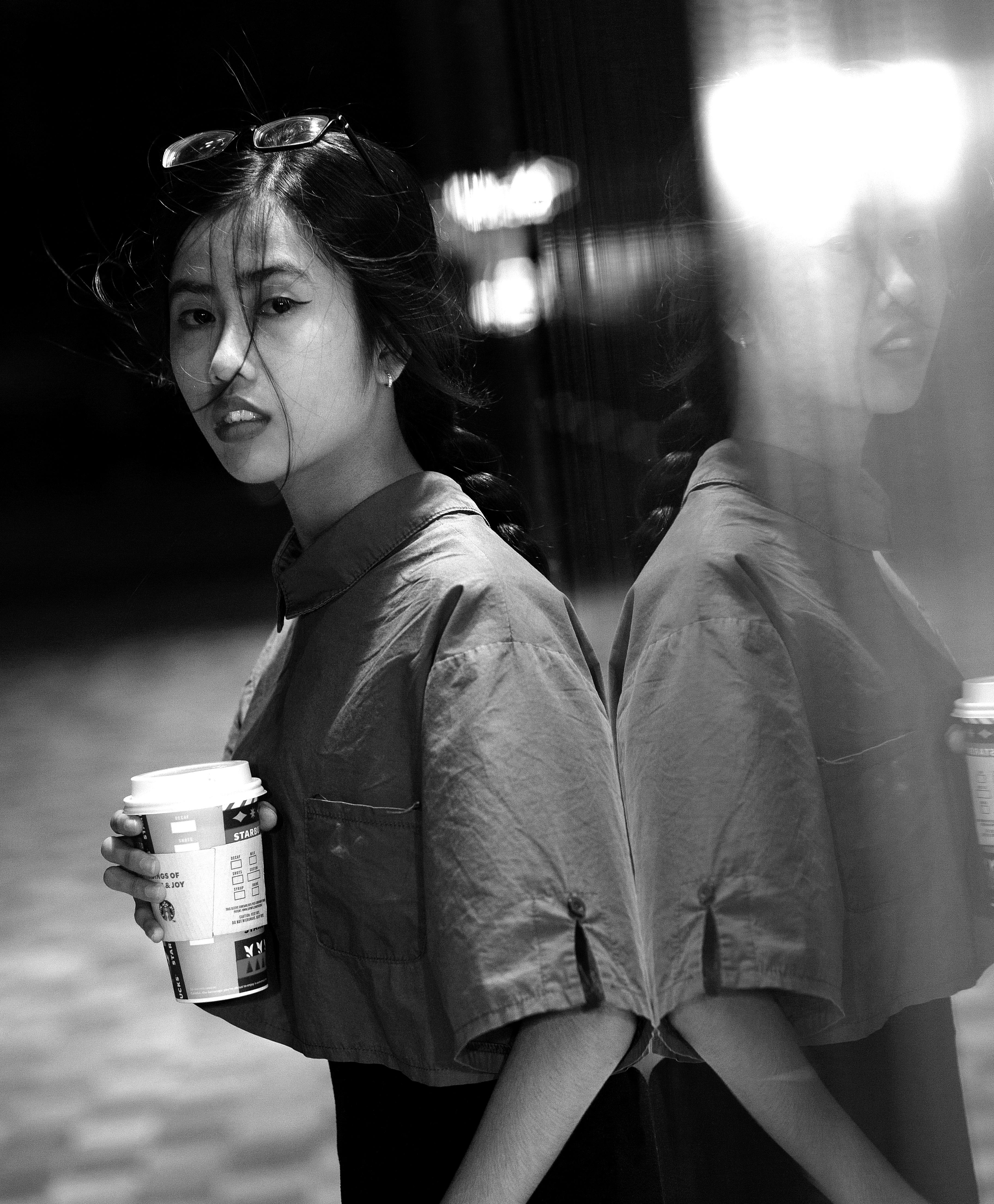 Drinking Coffee at Night · Free Stock Photo