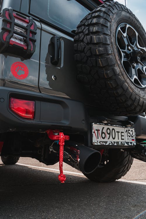 Close-up of the Back of a Jeep Wrangler 