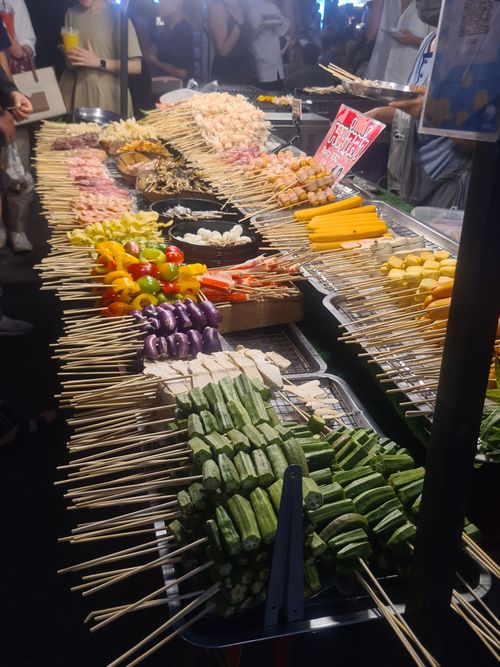 Free Street food in  Chiang Mai Night Market Stock Photo