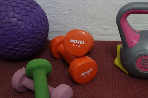 Free stock photo of balã n, dumbbells, fitness Stock Photo