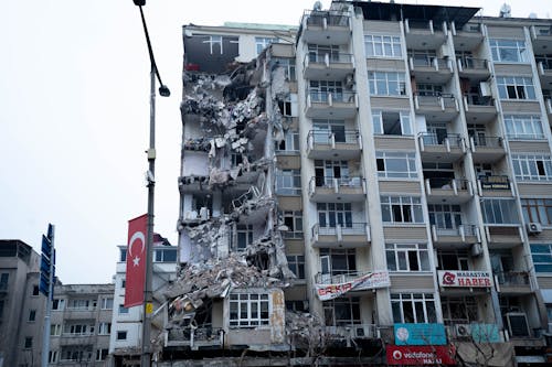 Destroyed Corner of Block of Flats