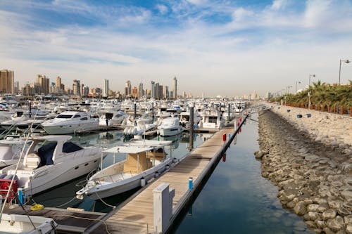 View of the Marina and Skyscrapers in Kuwait 