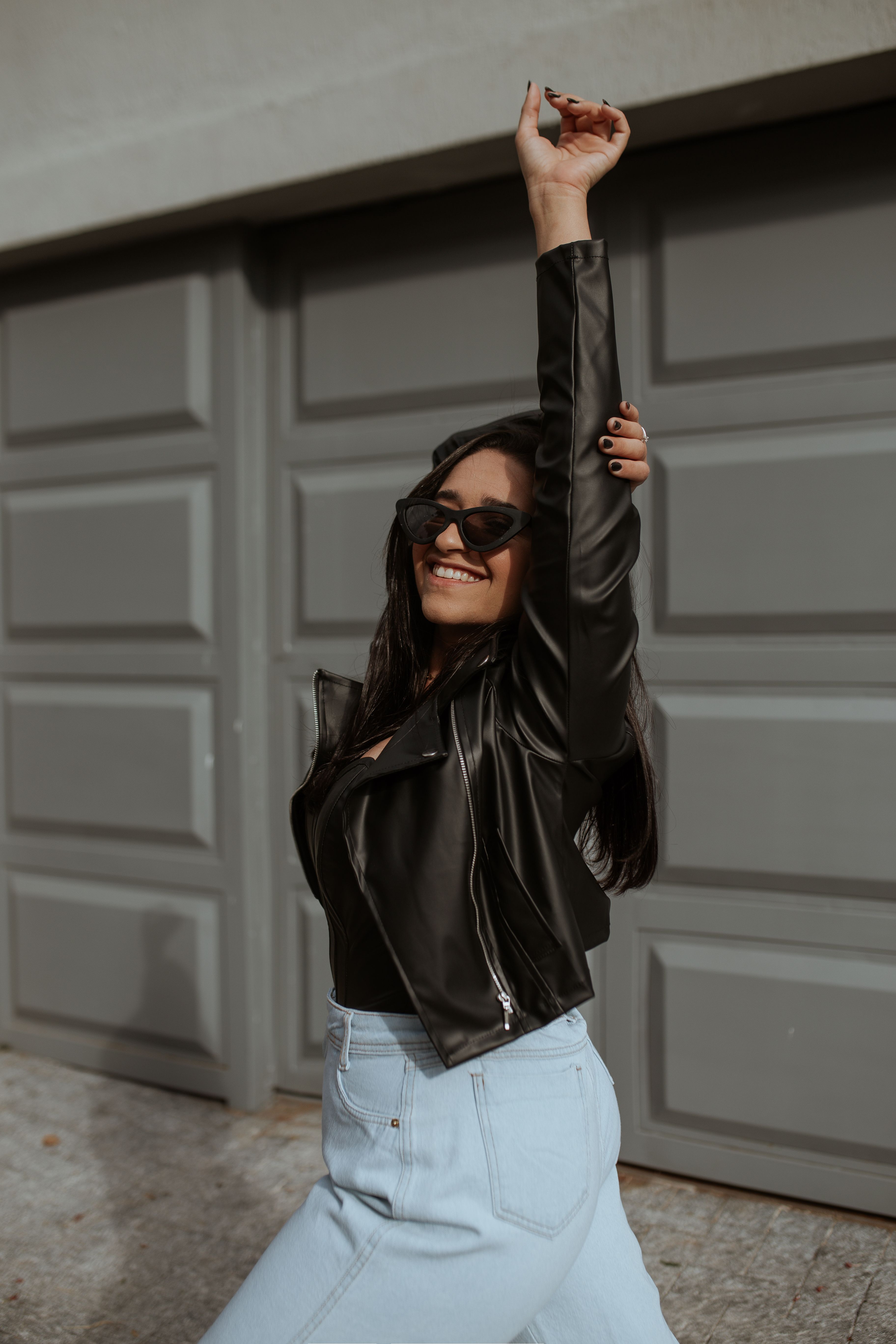 Black Leather Moto Jacket