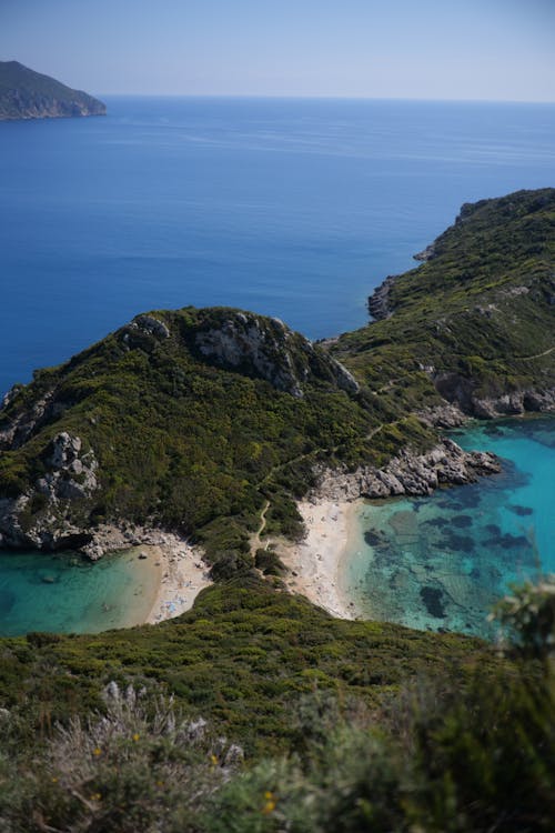 High Angle View of Beaches and Hills 