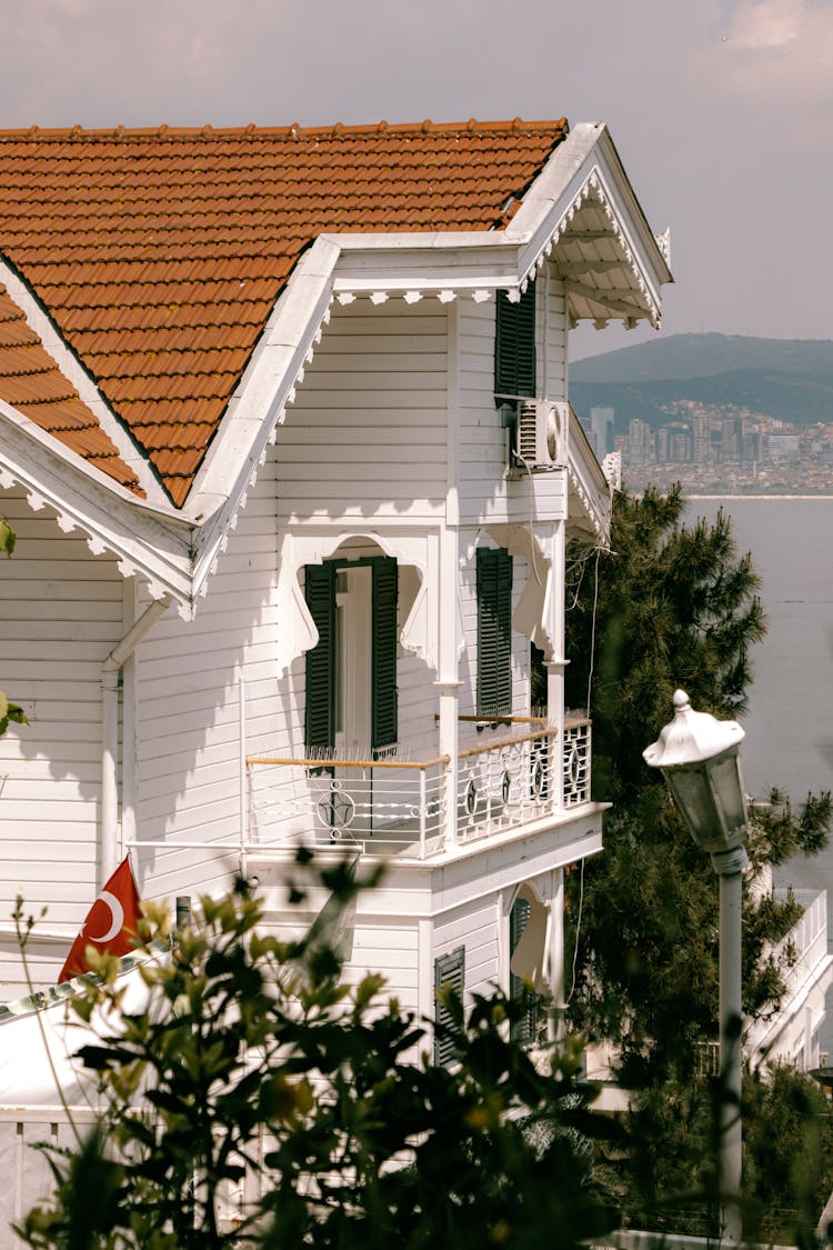 White Residential House By The Sea 